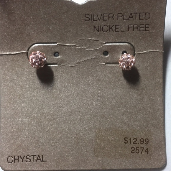 Silver plated, Nickel Free, Crystal earrings. - Picture 5 of 5